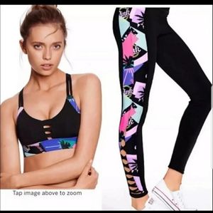 Pink leggings size L bra size M